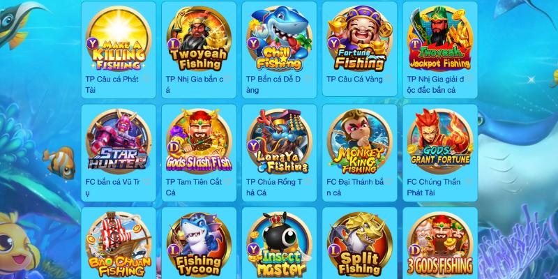 Nhà cái hợp tác với nhiều đơn vị phát hành game bắn cá nổi tiếng